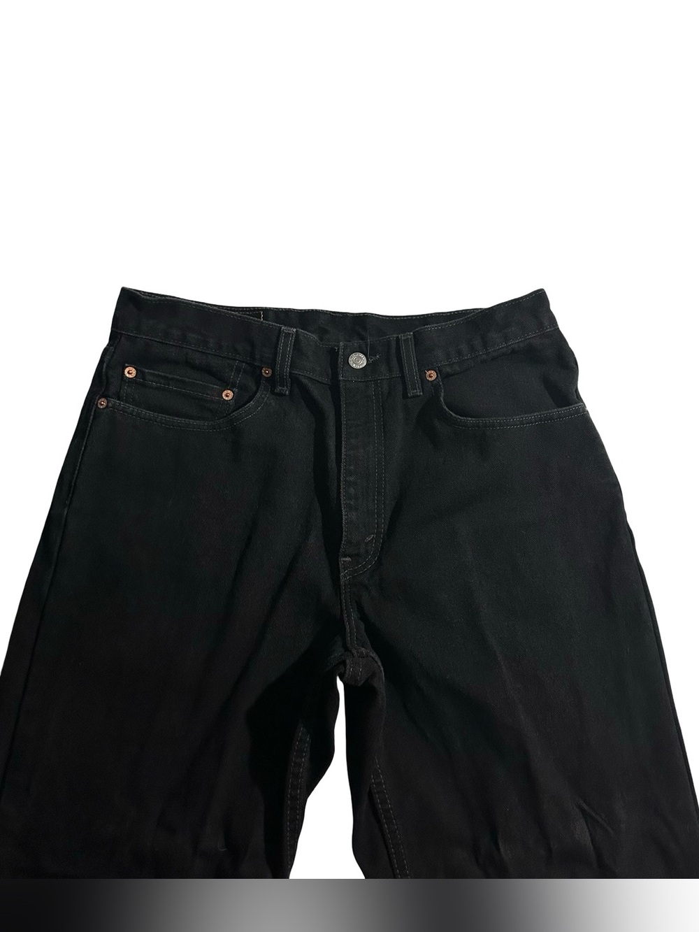 Vtg Levis 550 Jeans Mens Sz 34x30 Black Wash Denim Relaxed Fit Made in USA 2001